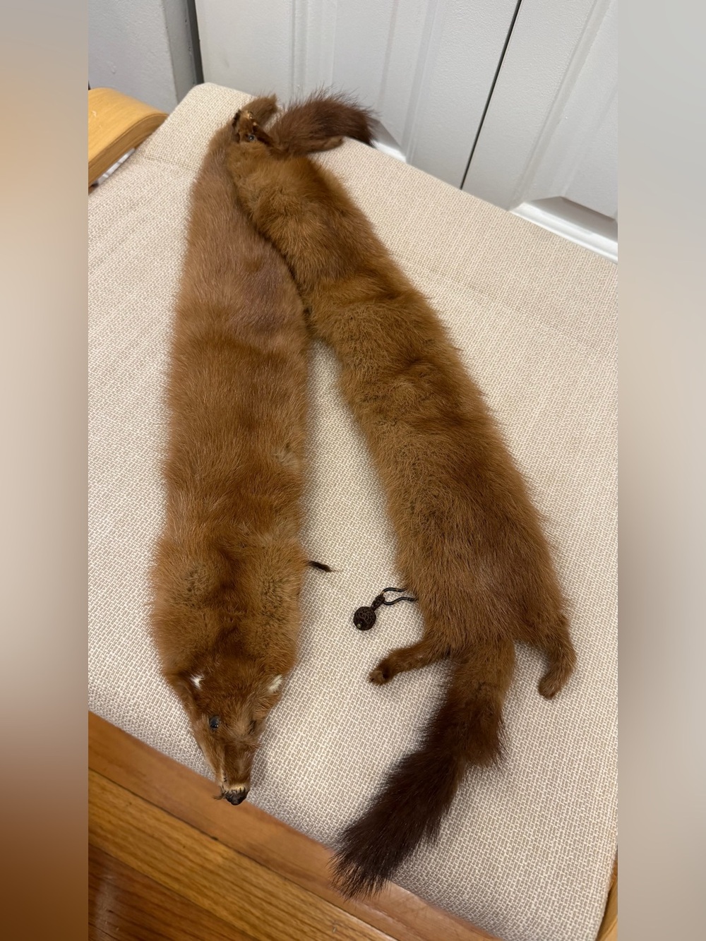 Vintage Mink Fur Full Body 2 Full Pelts Wrap Shawl